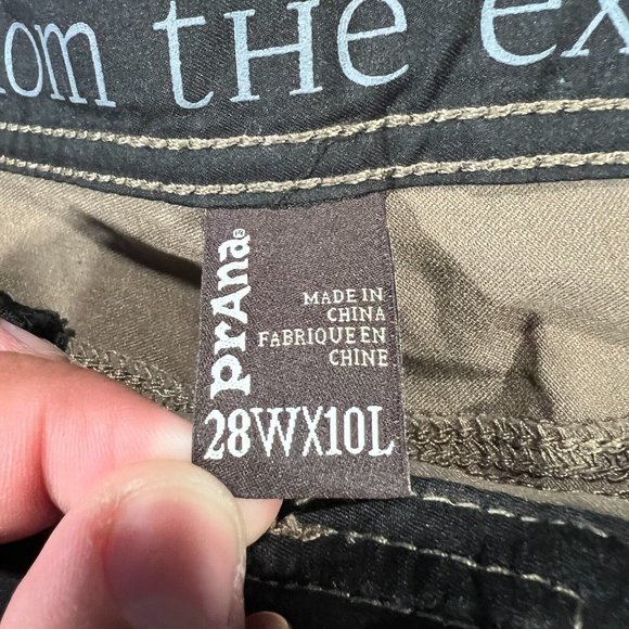 Prana Stretch Zion Short II 28x10 Mens Olive Green Belted Outdoor Hiking Trail - Picture 3 of 9